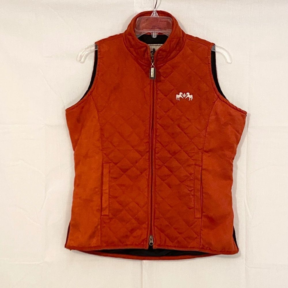 Equine Couture Vest Red Medium Velvety